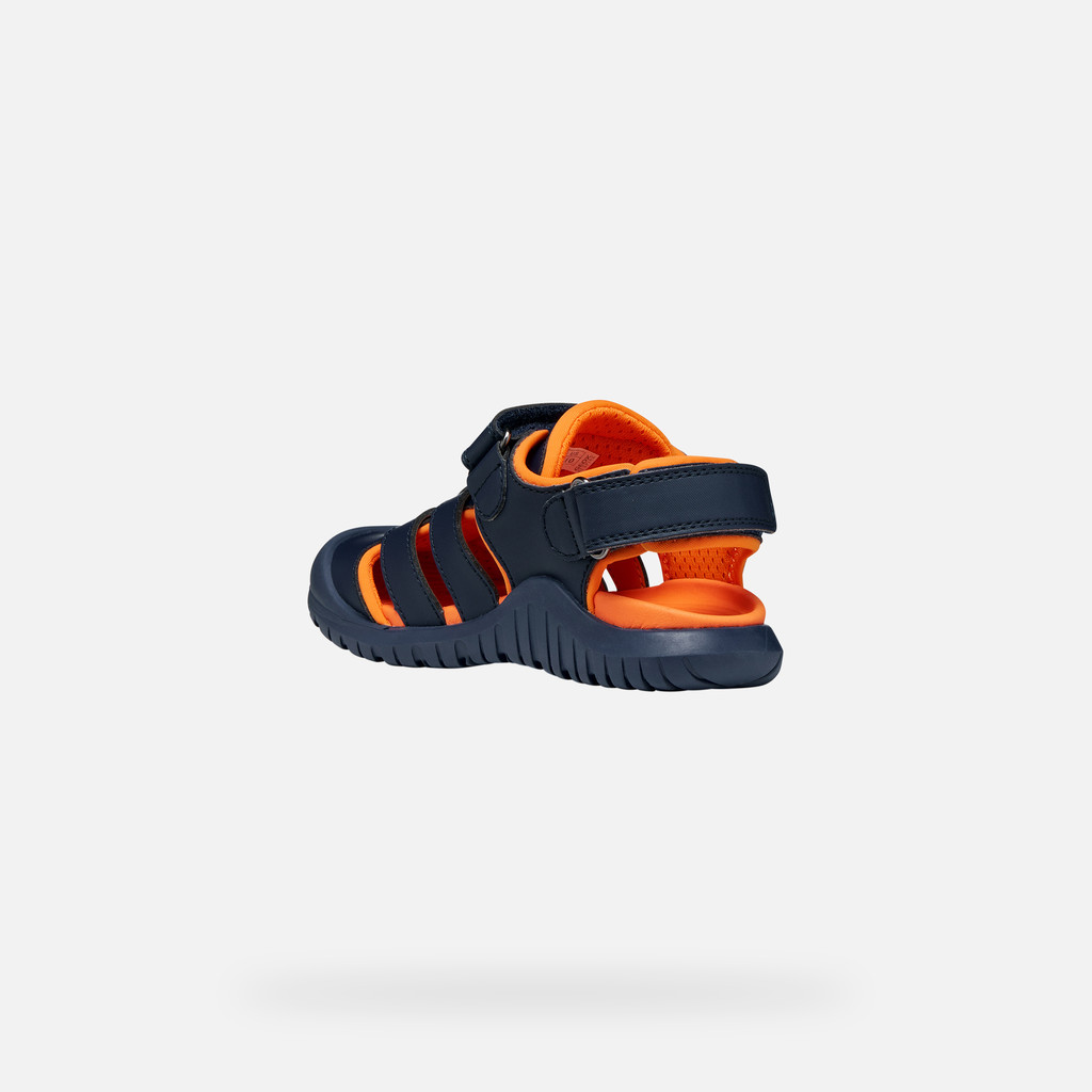 Closed toe sandals S. FUSBETTO PRO   BOY Navy/Orange - image number 3 | GEOX