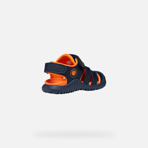 Closed toe sandals S. FUSBETTO PRO   BOY Navy/Orange - image number 4 | GEOX