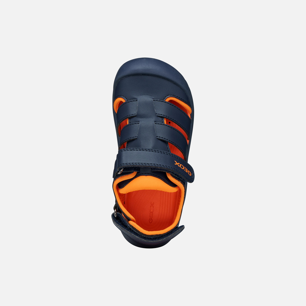 Closed toe sandals S. FUSBETTO PRO   BOY Navy/Orange - image number 5 | GEOX