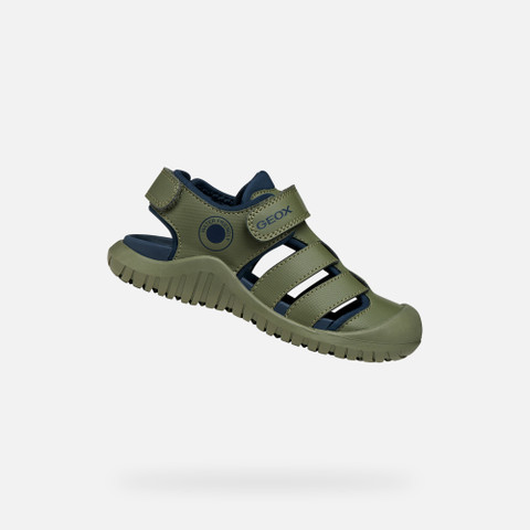 Closed toe sandals S. FUSBETTO PRO   BOY Sage/Navy | GEOX