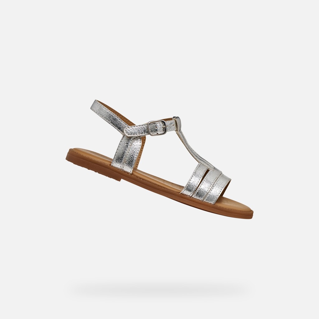 Open sandals SANDAL KARLY GIRL Silver - image number 0 | GEOX