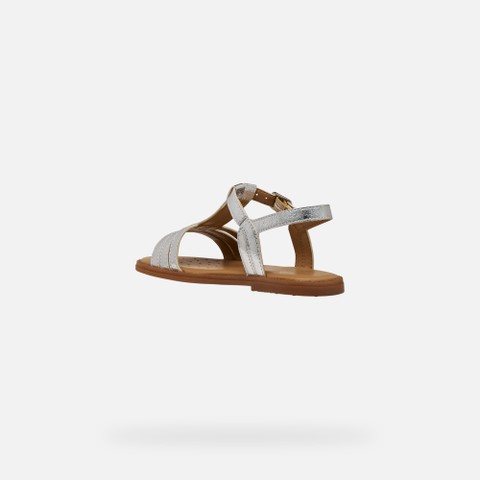 Open sandals SANDAL KARLY GIRL Silver - image number 3 | GEOX