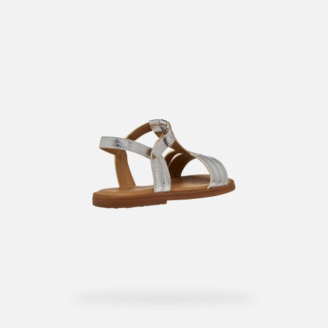 Open sandals SANDAL KARLY GIRL Silver - image number 4 | GEOX