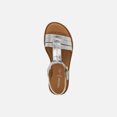 Open sandals SANDAL KARLY GIRL Silver - image number 5 | GEOX