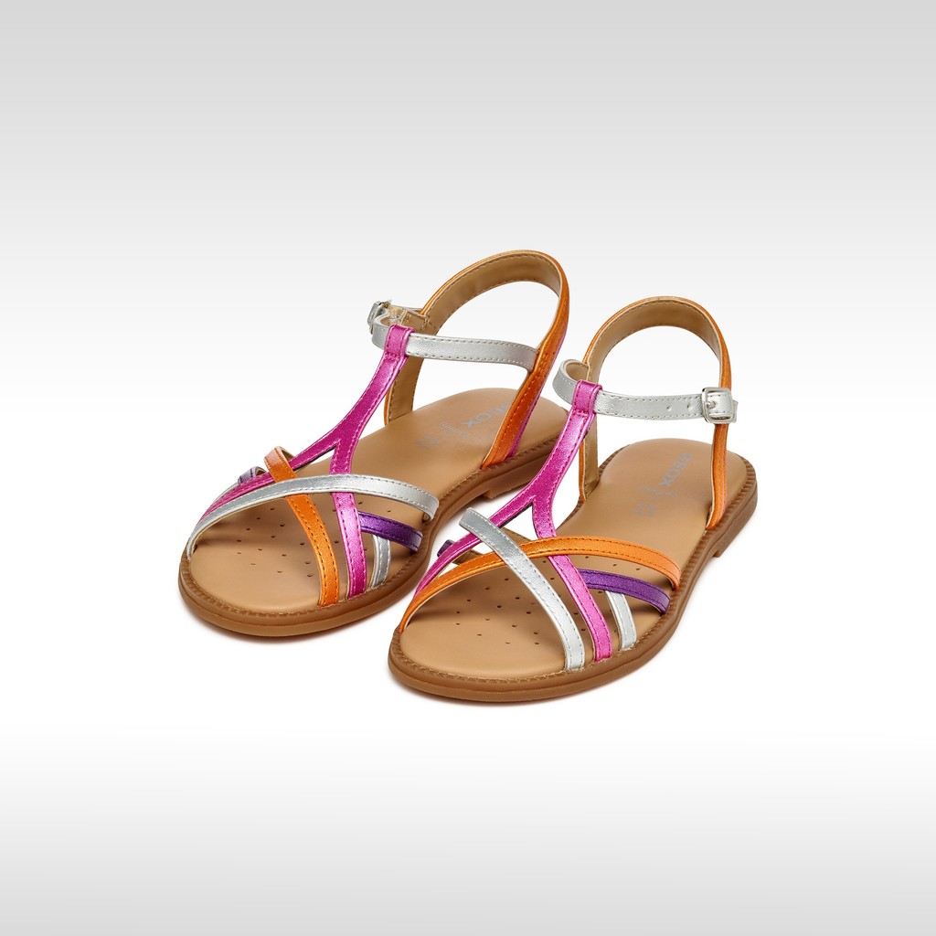 Sandalias abiertas SANDAL KARLY NI&Ntilde;A Fucsia/Plateado - image number 1 | GEOX