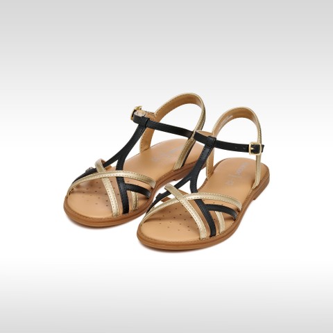 Open sandals SANDAL KARLY GIRL Black/Platinum - image number 1 | GEOX