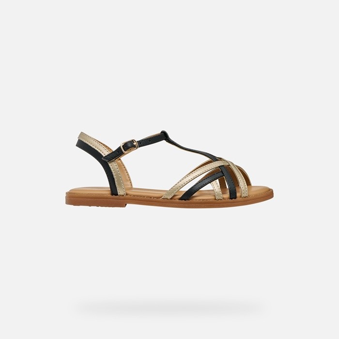 Sandales ouvertes SANDAL KARLY FILLE Noir/Platine | GEOX
