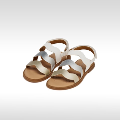 Open sandals SANDAL KARLY GIRL White/Silver - image number 1 | GEOX