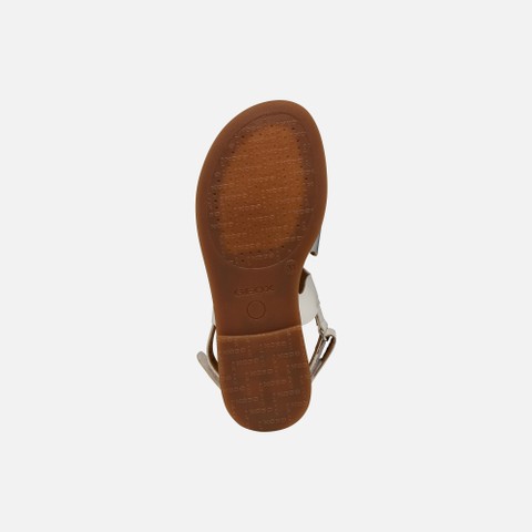 Sandales ouvertes SANDAL KARLY FILLE Blanc/Argent - image number 6 | GEOX