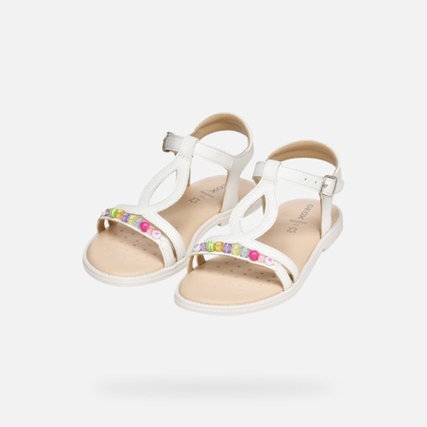 Open sandals SANDAL KARLY GIRL White - image number 7 | GEOX