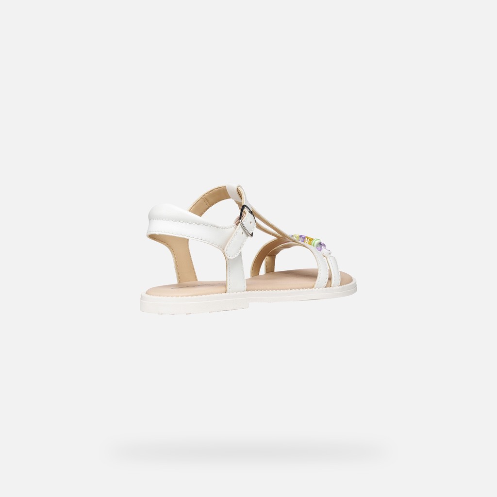 Open sandals SANDAL KARLY GIRL White - image number 4 | GEOX