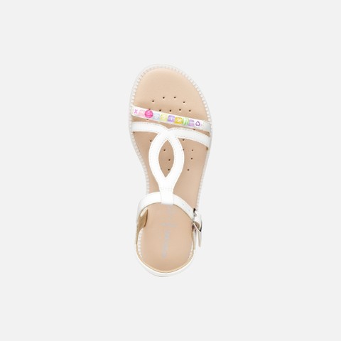 Open sandals SANDAL KARLY GIRL White - image number 5 | GEOX