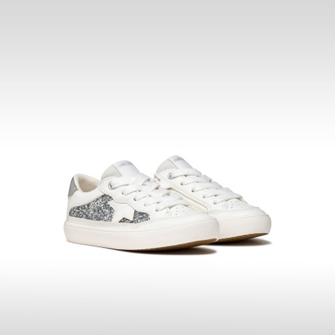 Glitter shoes GISLI GIRL White/Light silver - image number 1 | GEOX