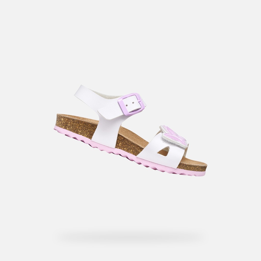 Open sandals ADRIEL GIRL White/Pink - image number 0 | GEOX
