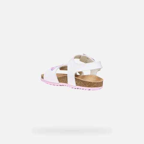 Open sandals ADRIEL GIRL White/Pink - image number 3 | GEOX