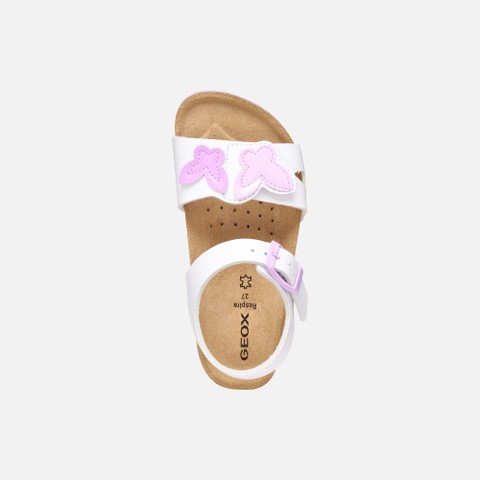 Open sandals ADRIEL GIRL White/Pink - image number 5 | GEOX