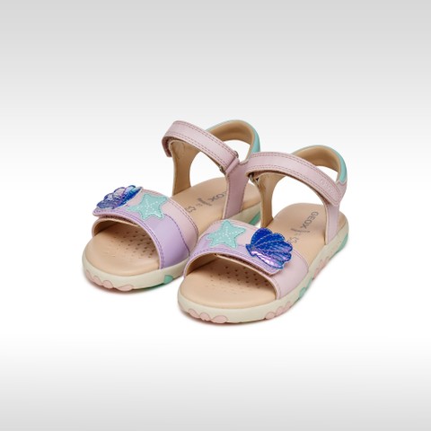 Sandals with straps SANDAL HAITI GIRL Pink/Lilac - image number 1 | GEOX