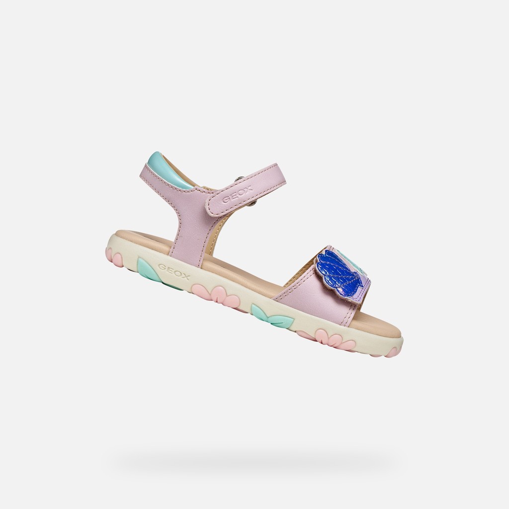 Sandals with straps SANDAL HAITI GIRL Pink/Lilac - image number 0 | GEOX