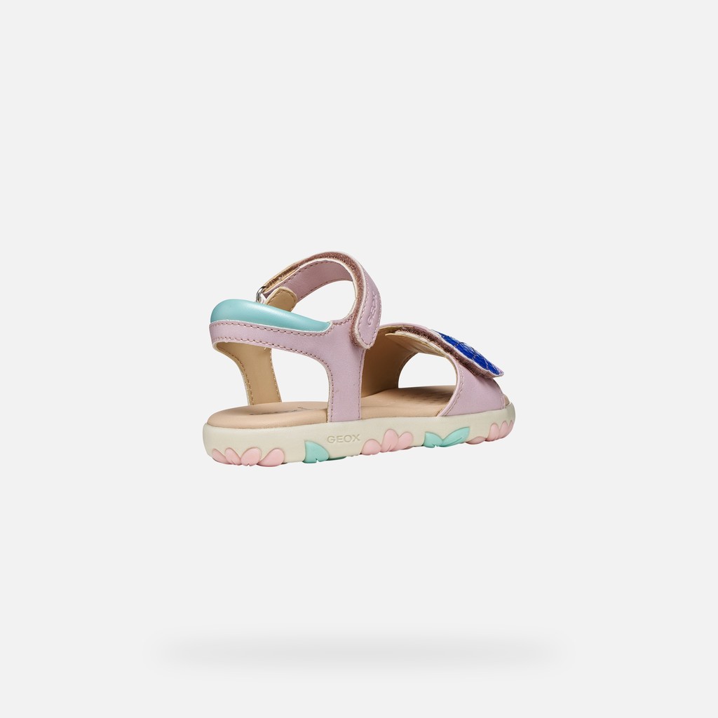 Sandals with straps SANDAL HAITI GIRL Pink/Lilac - image number 4 | GEOX