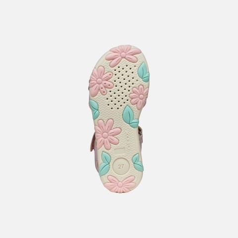 Sandals with straps SANDAL HAITI GIRL Pink/Lilac - image number 6 | GEOX