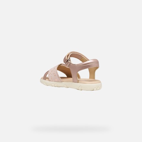 Sandals with straps SANDAL HAITI GIRL Light Pink - image number 3 | GEOX