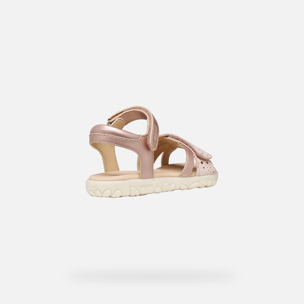 Sandals with straps SANDAL HAITI GIRL Light Pink - image number 4 | GEOX