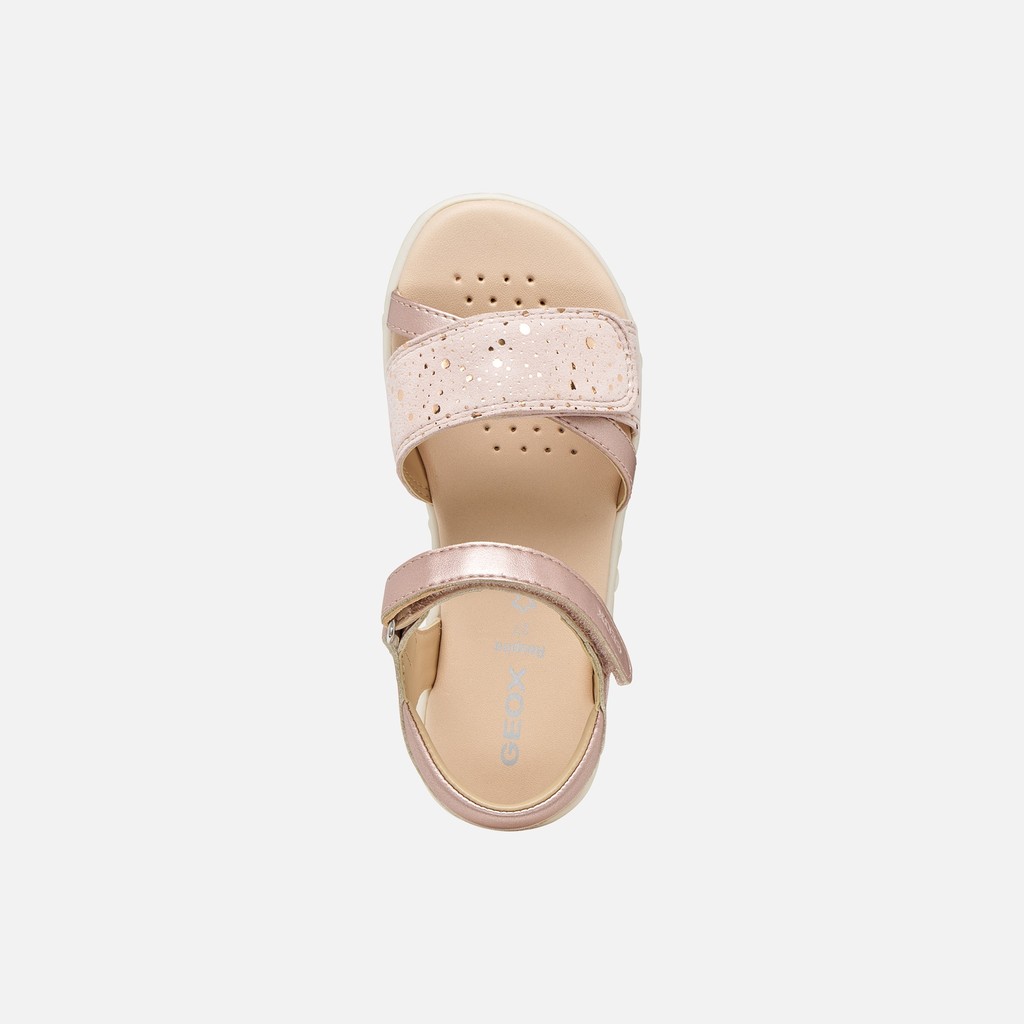 Sandals with straps SANDAL HAITI GIRL Light Pink - image number 5 | GEOX