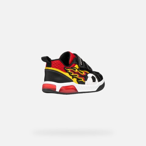 Shoes with lights INEK BOY Black/Yellow - image number 4 | GEOX