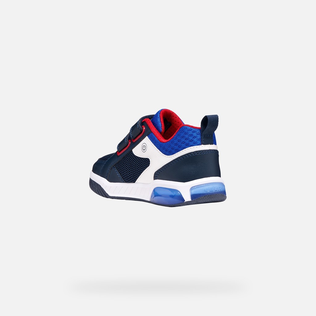 Shoes with lights INEK BOY Navy/Red - image number 3 | GEOX