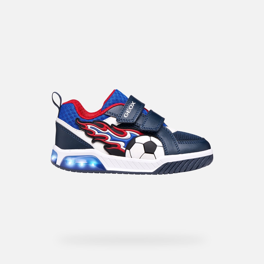 Shoes with lights INEK BOY Navy/Red - image number 7 | GEOX