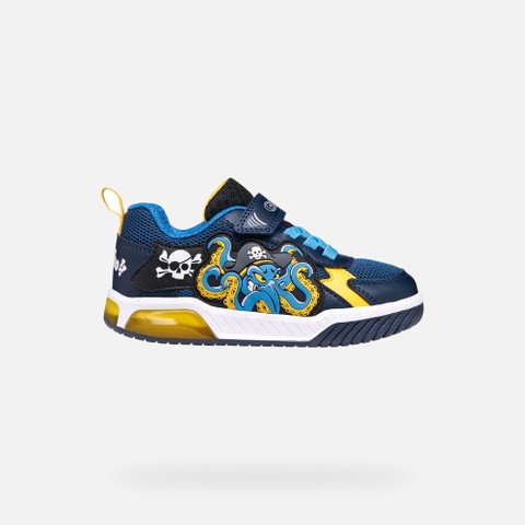 Shoes with lights INEK BOY Navy/Yellow - image number 1 | GEOX