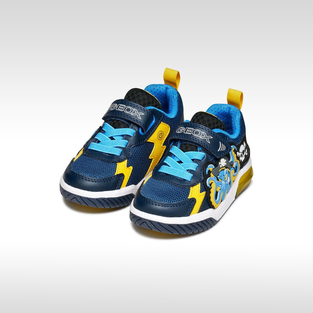 Scarpe con luci INEK BAMBINO Blu navy/Giallo - image number 1 | GEOX
