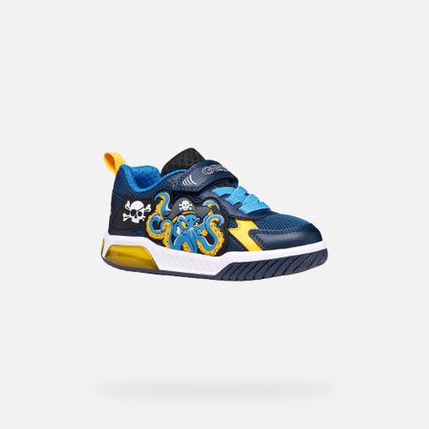 Shoes with lights INEK BOY Navy/Yellow - image number 2 | GEOX