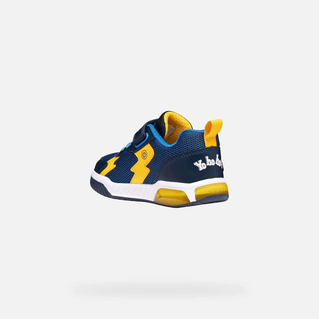 Shoes with lights INEK BOY Navy/Yellow - image number 3 | GEOX