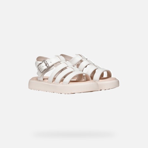 Platform sandals SANDAL KODETTE GIRL White - image number 7 | GEOX