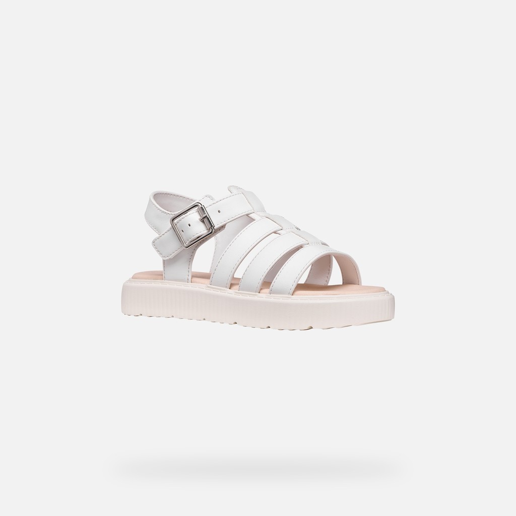 Platform sandals SANDAL KODETTE GIRL White - image number 2 | GEOX