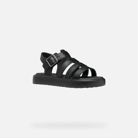 Sandalias suela alta SANDAL KODETTE NI&Ntilde;A Negro - image number 2 | GEOX