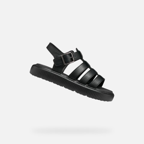 Sandalias suela alta SANDAL KODETTE NI&Ntilde;A Negro | GEOX