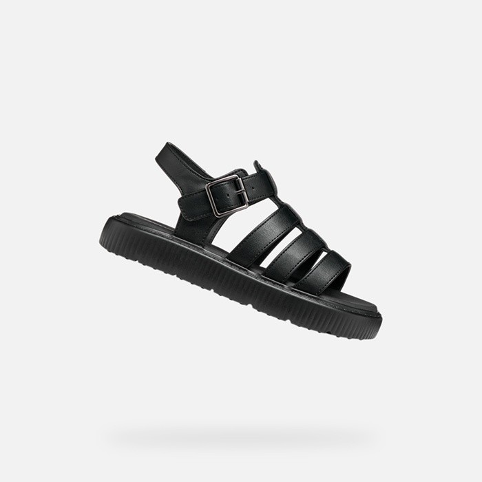 Sand&aacute;lias de plataforma SANDAL KODETTE MENINA Preto | GEOX