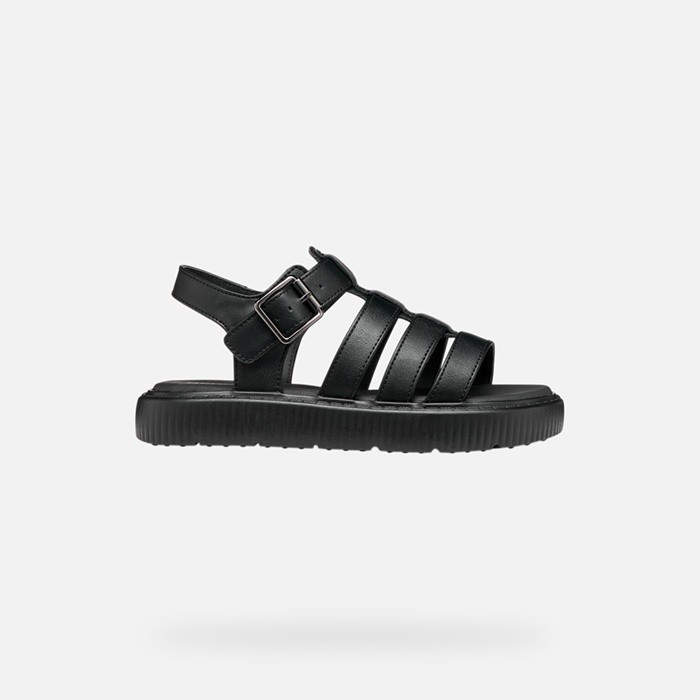 Sand&aacute;lias de plataforma SANDAL KODETTE MENINA Preto | GEOX