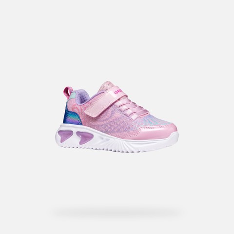 Shoes with lights ASSISTER GIRL Pink/Lilac - image number 2 | GEOX