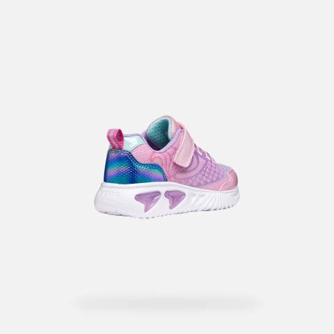 Shoes with lights ASSISTER GIRL Pink/Lilac - image number 4 | GEOX