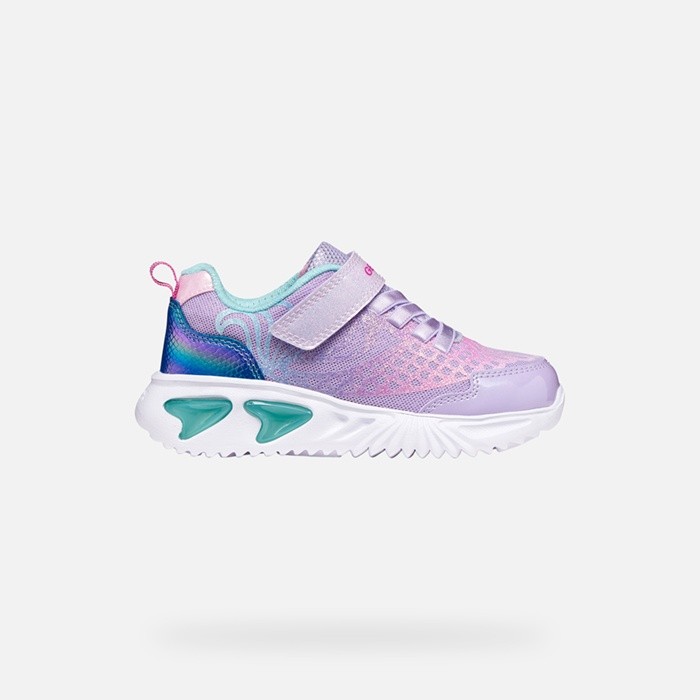 Shoes with lights ASSISTER GIRL Lilac/Watersea | GEOX