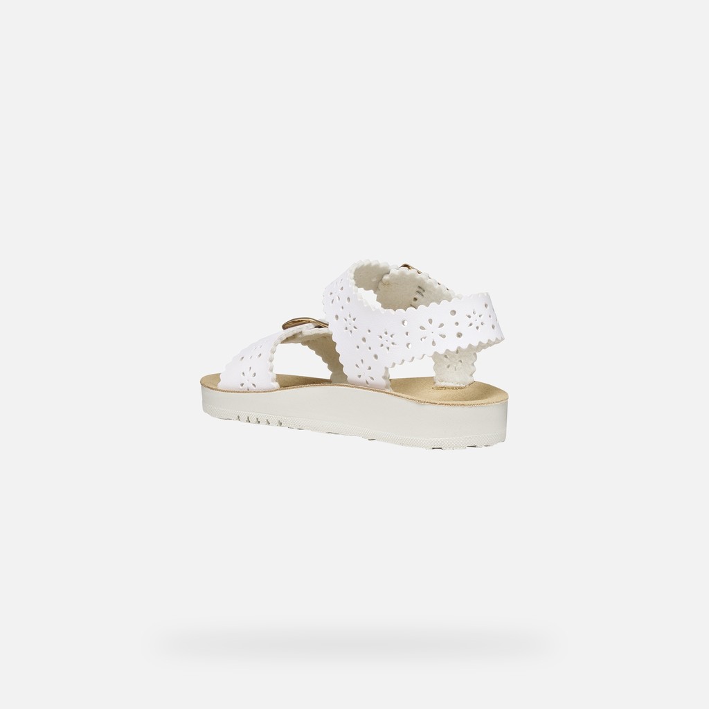 Open sandals SANDAL COSTAREI GIRL White - image number 3 | GEOX