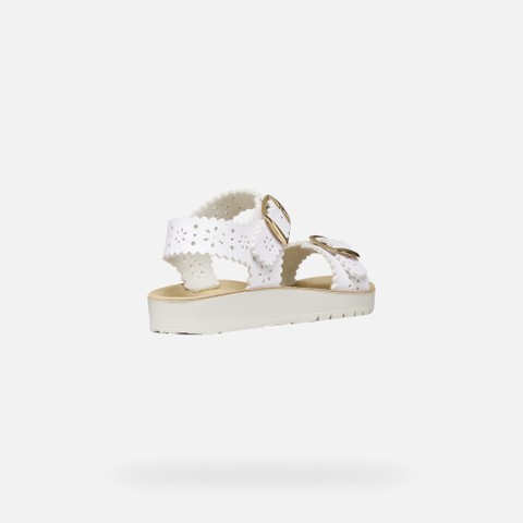 Open sandals SANDAL COSTAREI GIRL White - image number 4 | GEOX