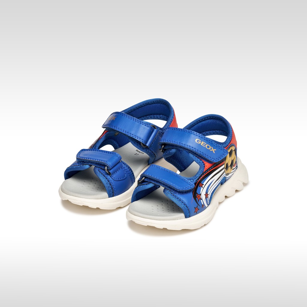 Sand&aacute;lias com tiras SANDAL AIRADYUM MENINO Azul real/Vermelho - image number 1 | GEOX