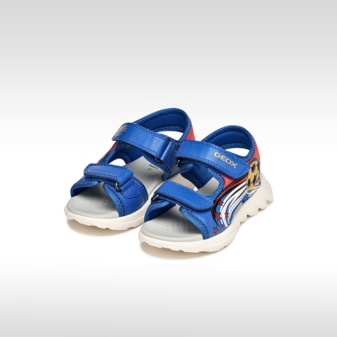Sand&aacute;lias com tiras SANDAL AIRADYUM MENINO Azul real/Vermelho - image number 1 | GEOX