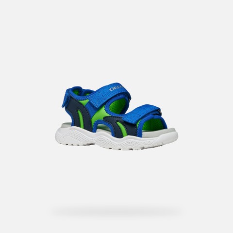 Sandals with straps SANDAL SPLUSH BOY Royal/Green - image number 2 | GEOX