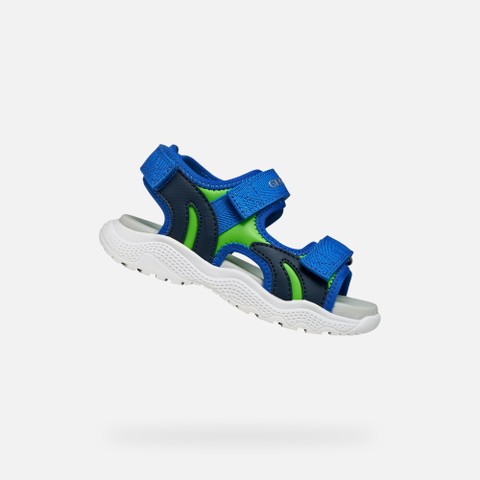 Sandals with straps SANDAL SPLUSH BOY Royal/Green | GEOX