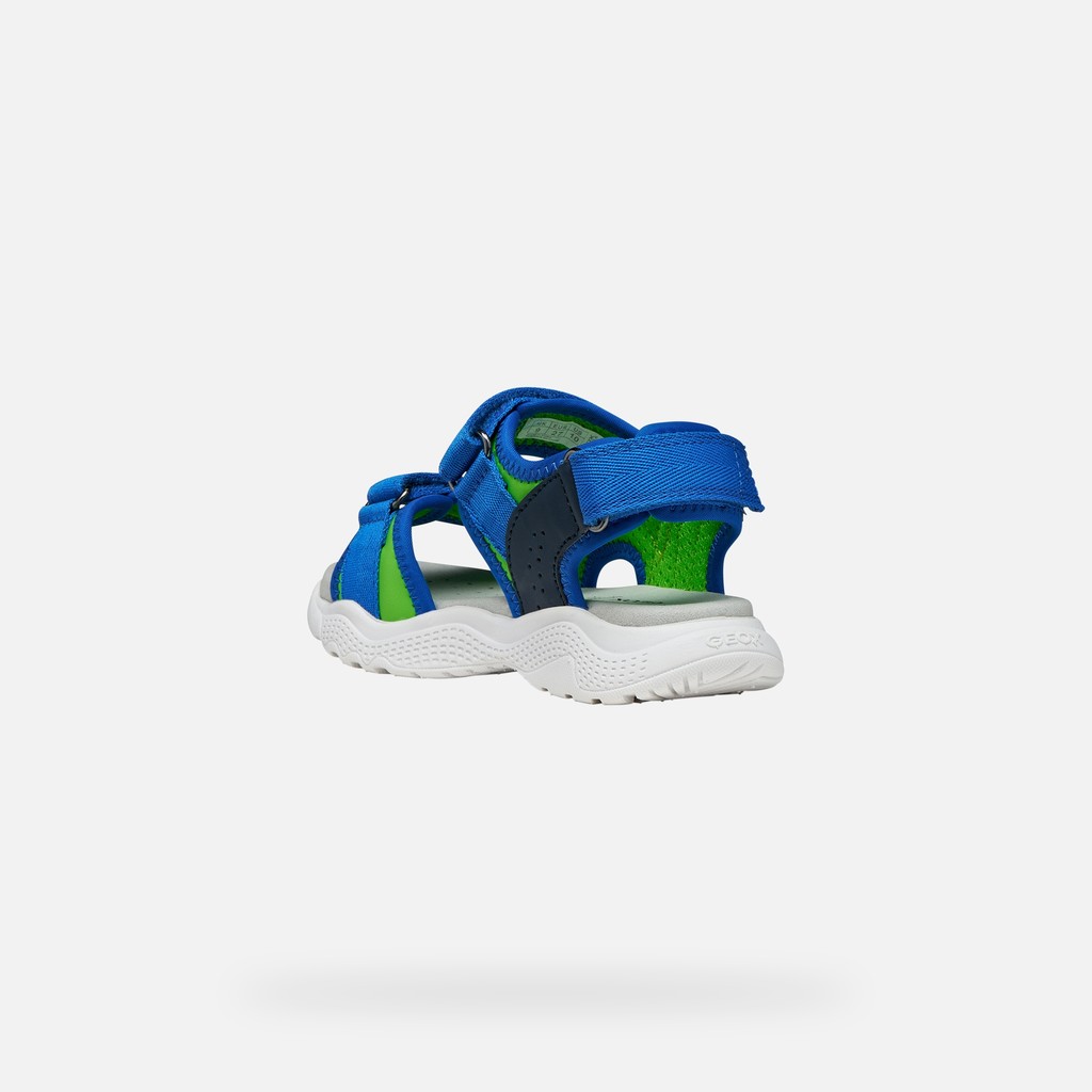 Sandals with straps SANDAL SPLUSH BOY Royal/Green - image number 3 | GEOX